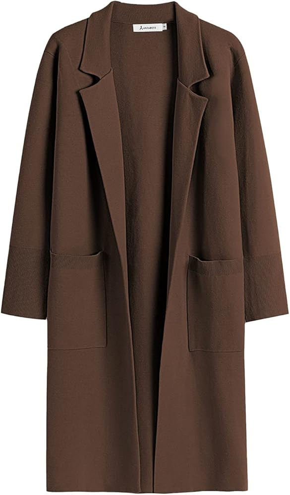 ANRABESS Women Cardigan Sweater Jackets Open Front Thick Knit Oversized Blazer Coatigan 2024 Fall... | Amazon (US)