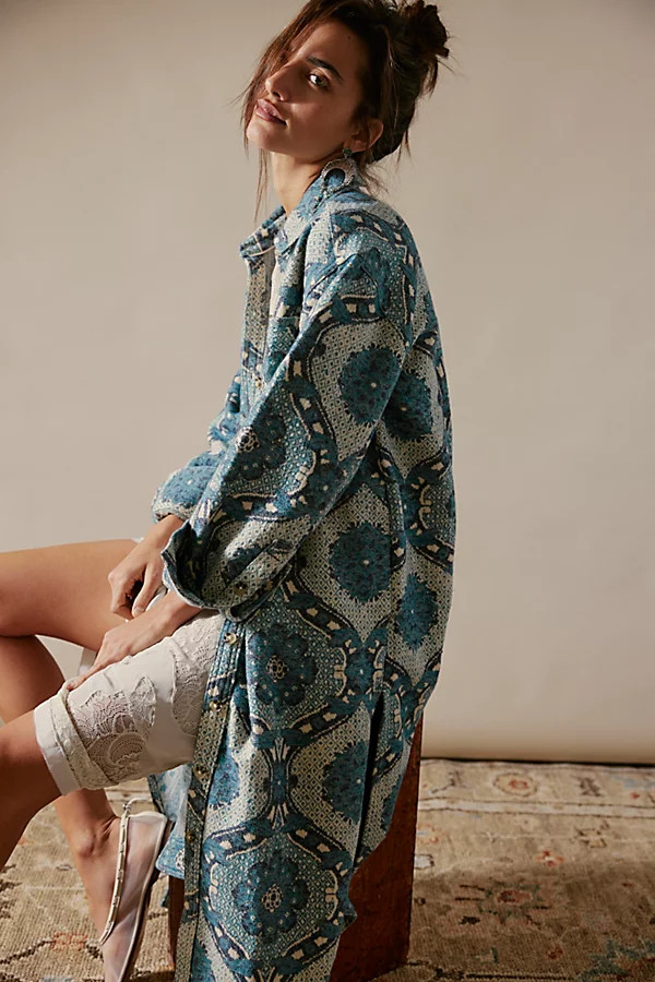 We The Free Brick Lane Jacquard Maxi Shirt Jacket | Free People (Global - UK&FR Excluded)