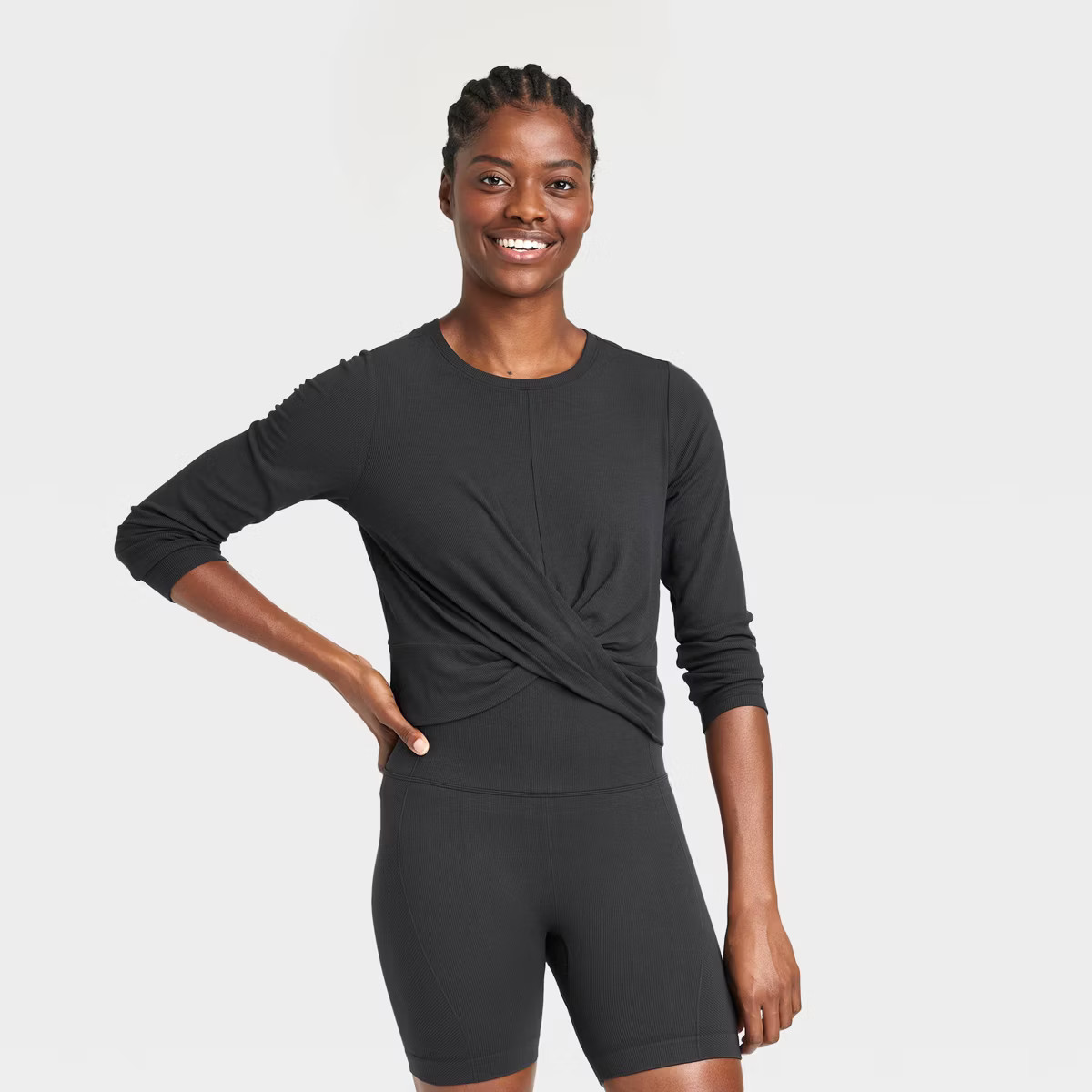 Women's Twist Front Long Sleeve Top - All in Motion™ | Target