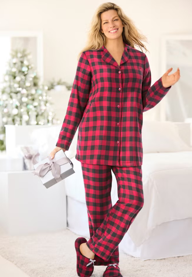 Classic Flannel Pajama Set | Woman Within