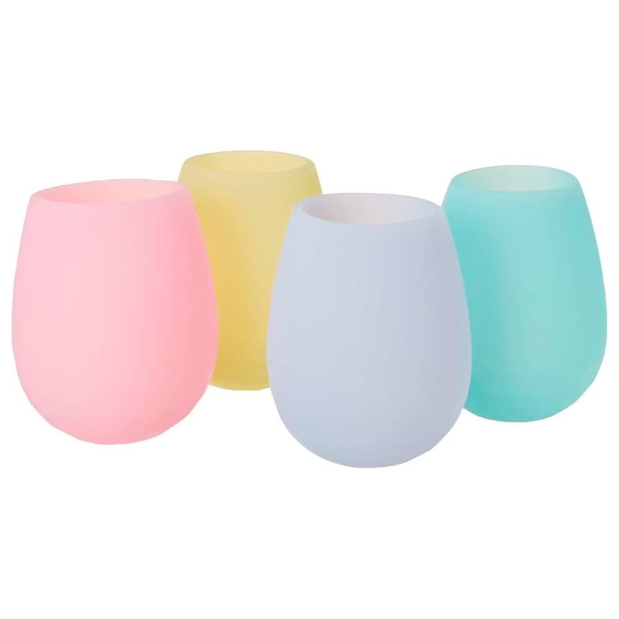 Shark Skinz Set of 4 Pastel Silicone Drinkware, 4 Count (Pack of 1), Multicolor… | Amazon (US)