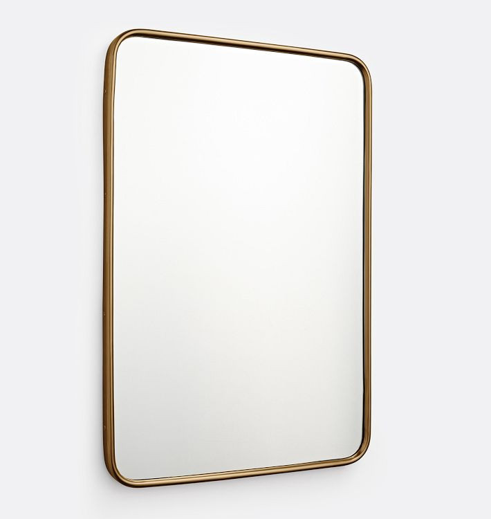 Rounded Rectangle Metal Framed Mirror | Rejuvenation