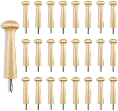Sfcddtlg 24PCS Wooden Shaker Peg Wood Screw-3.7 Inch on Shaker Pegs Unfinished Wood Shaker Racks ... | Amazon (US)