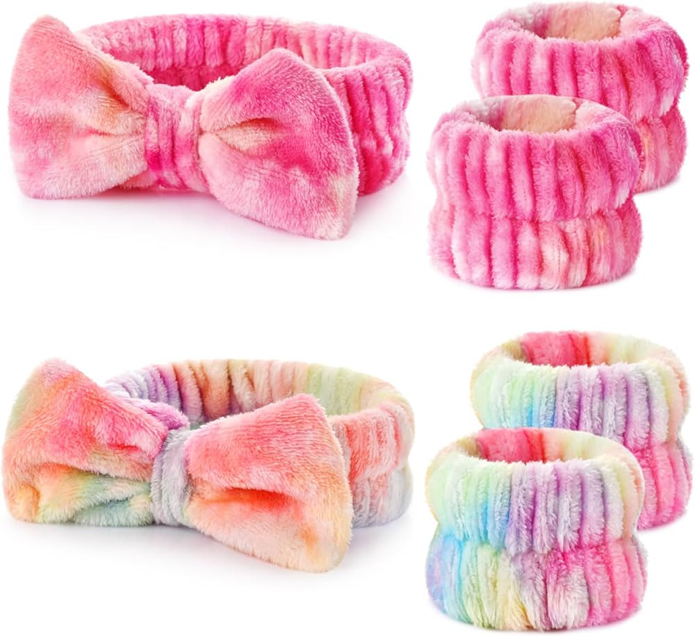 6pcs Headband and Wristband for Face Washing, Makeup Spa Skincare Headband, Skin Care Face Wash H... | Amazon (US)