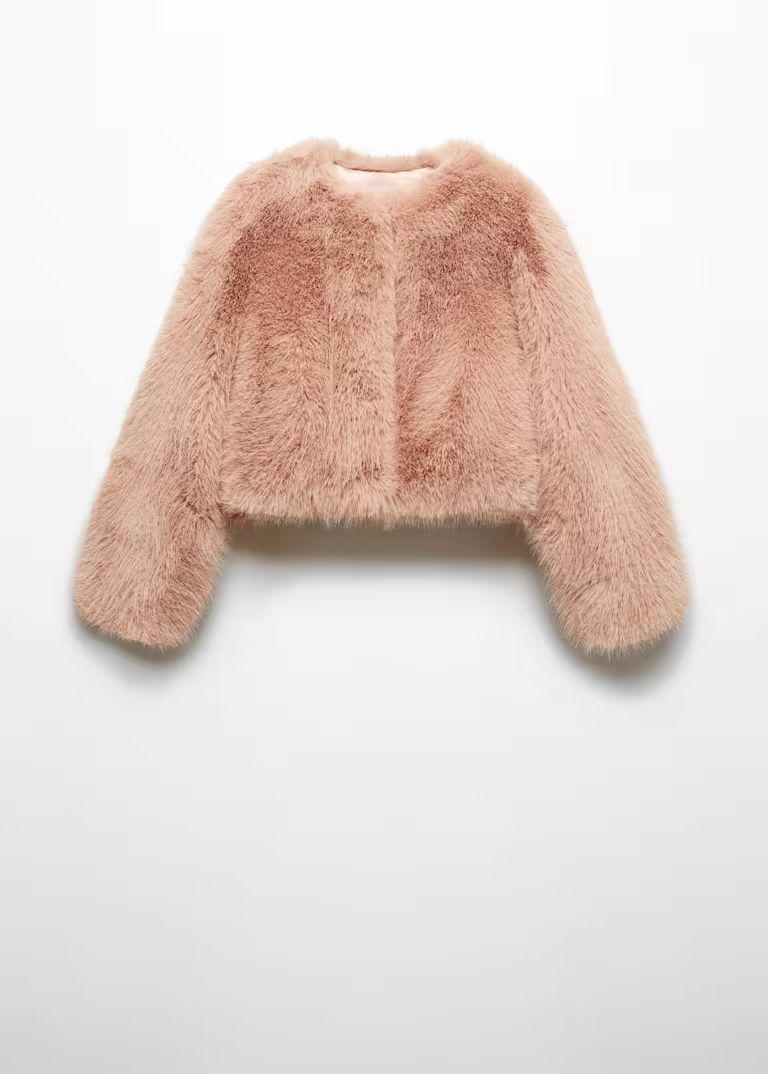 Fur-effect coat -  Women | Mango USA | MANGO (US)