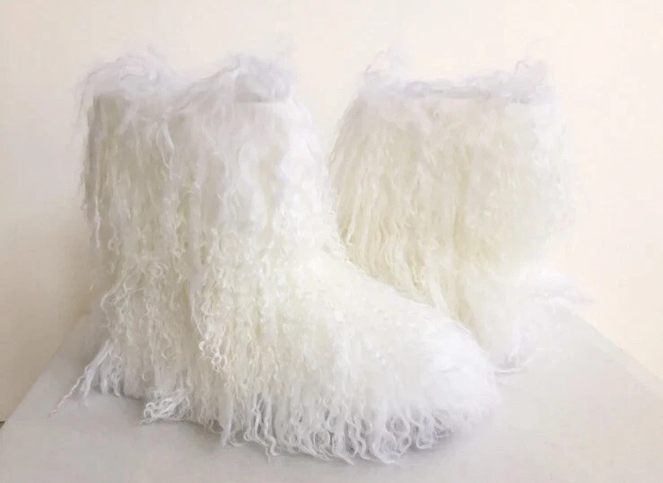 UGG CLASSIC FLUFF MOMMA MONGOLIAN WHITE SHEEPSKIN CUFF BOOT US 9/EU 40/ UK 7 | eBay US