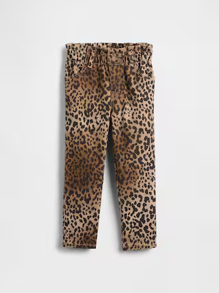 babyGap Leopard Print Paperbag Mom Jeans | Gap Factory