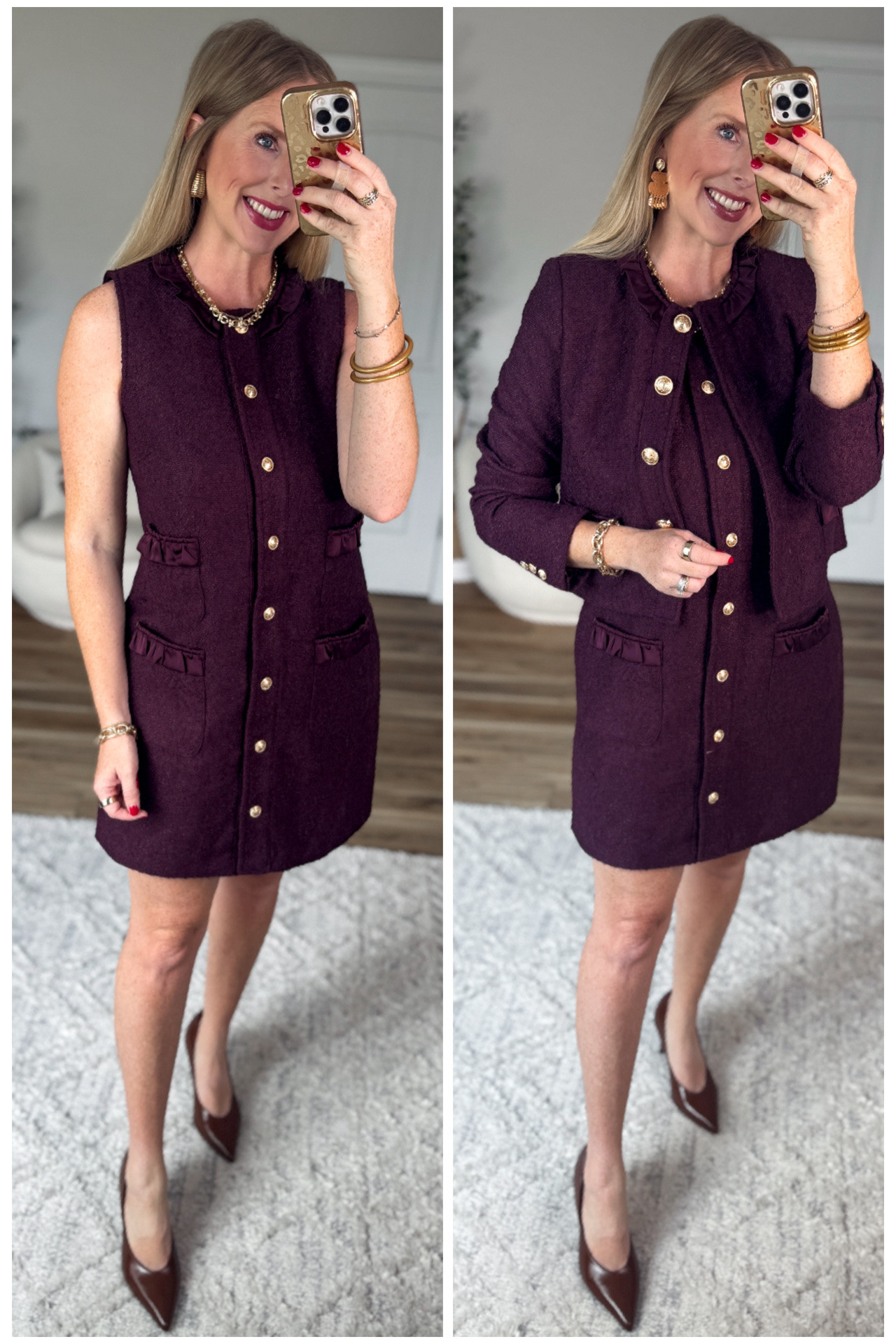 2 ways to wear this boucle shift dress from Walmart

#LTKgrwm