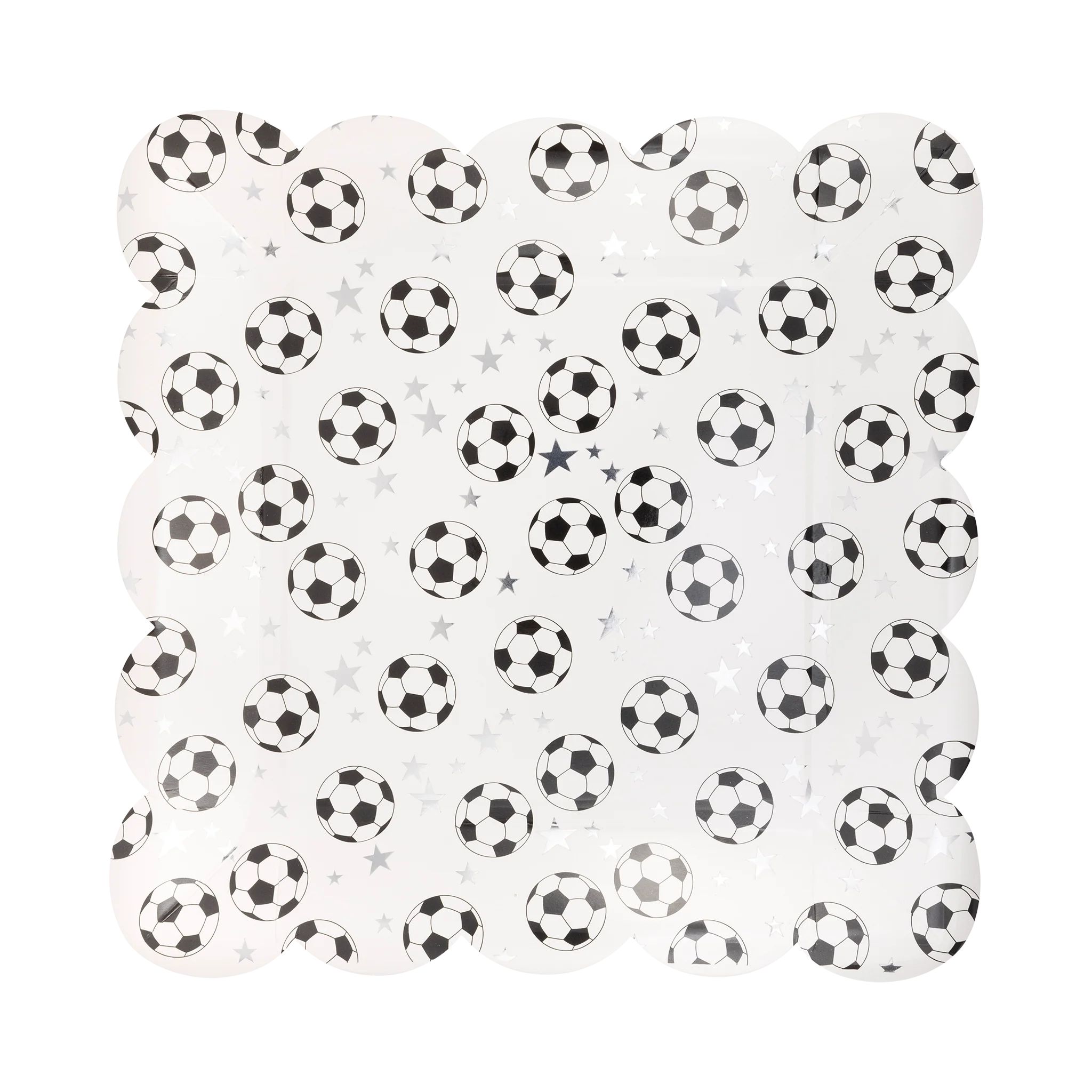 Scattered Soccer Ball Paper Plate | My Mind's Eye