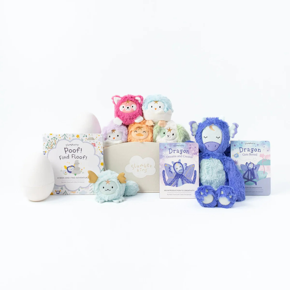 Hatch Creativity Dragon + Floof Egg Set | Slumberkins