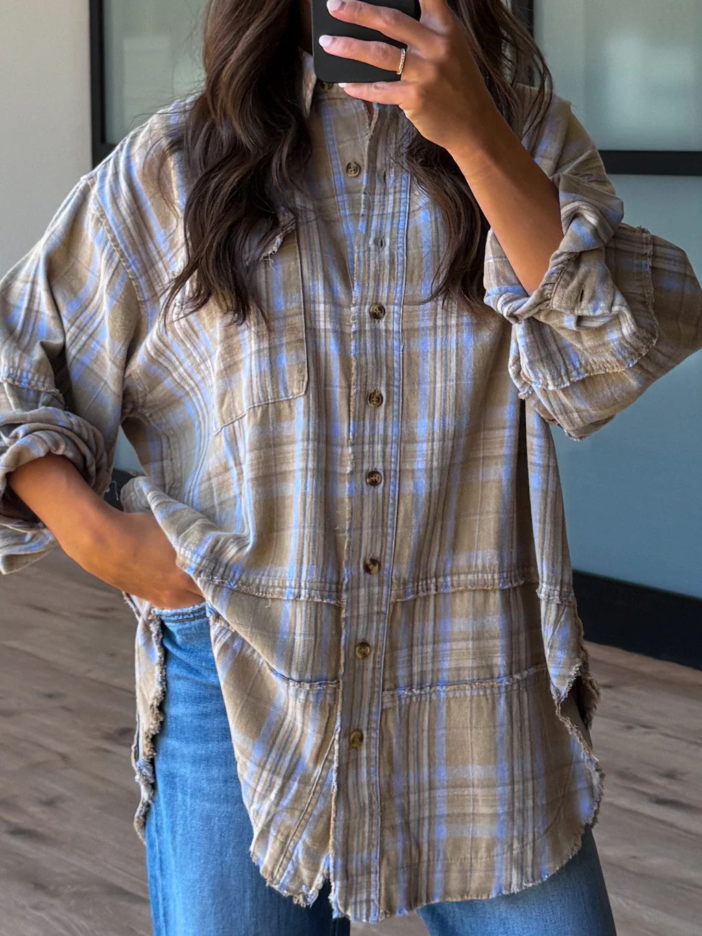 Vintage Flannel Button-Down | Sage | Shop Talulah
