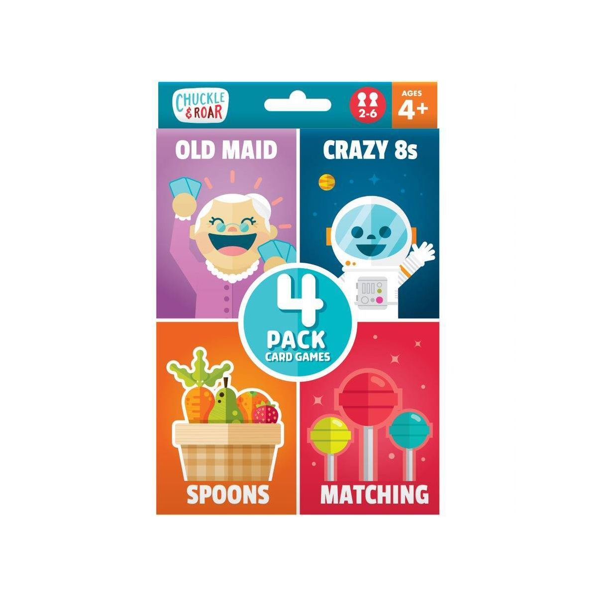 Chuckle & Roar Old Maid, Spoons, Matching and Crazy 8s Classic Card Games | Target