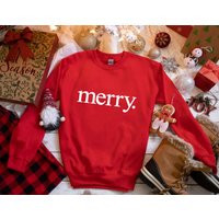 Merry Sweatshirt, Shirt, Merry. Merry, Matching Christmas Shirts, Christmas, & Bright Shirt | Etsy (US)