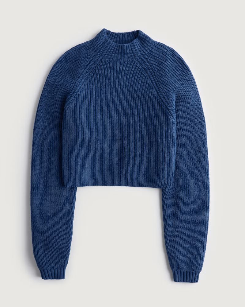 Women's Easy Long-Sleeve Cable-Knit Mock-Neck Sweater | Women's New Arrivals | HollisterCo.com | Hollister (US)