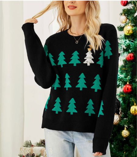 Christmas Sweater for Women Christmas Tree Graphic Long Sleeve Crewneck Knitted Tops Pullover Sweater.
Now $19.49 (was $23.99)

#LTKsalealert #LTKHolidaySale #LTKHoliday