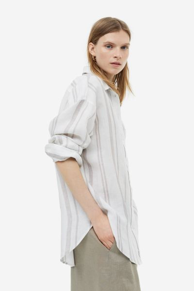 Oversized Leinenbluse | H&M (DE, AT, CH, NL, FI)