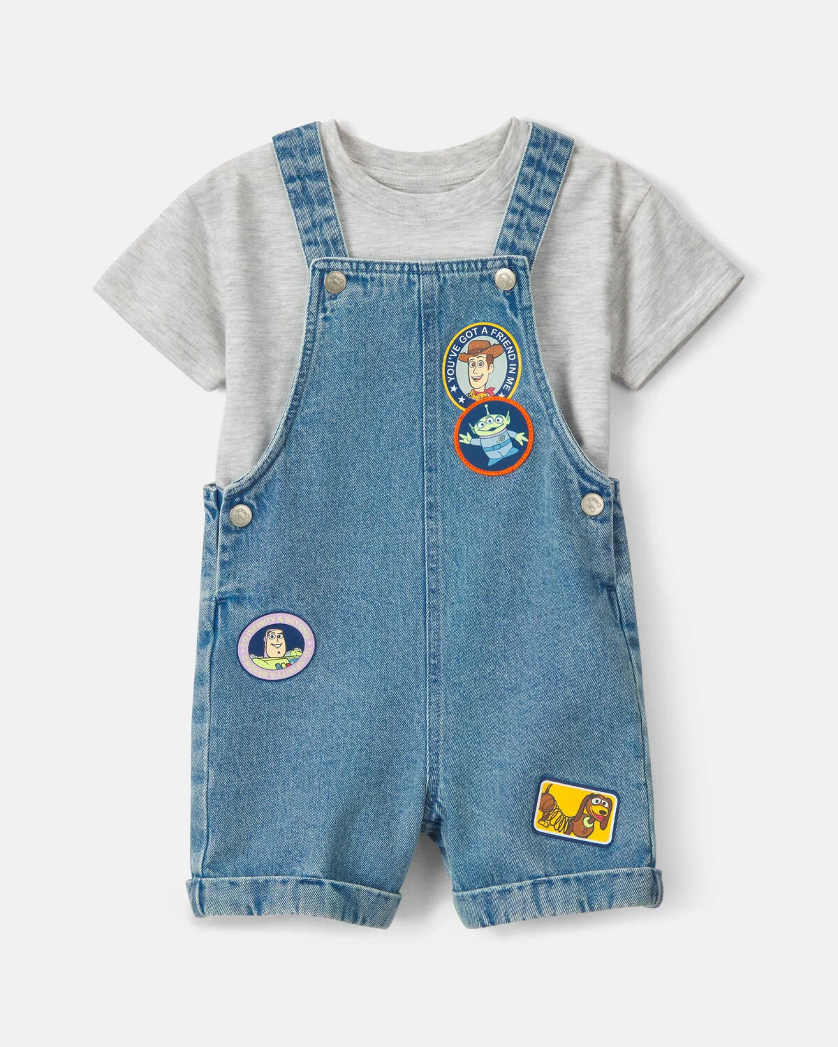 Toddler 2-Piece Pixar© Toy Story Denim Overall Set - Medium Wash | Carter's | Carter's Inc