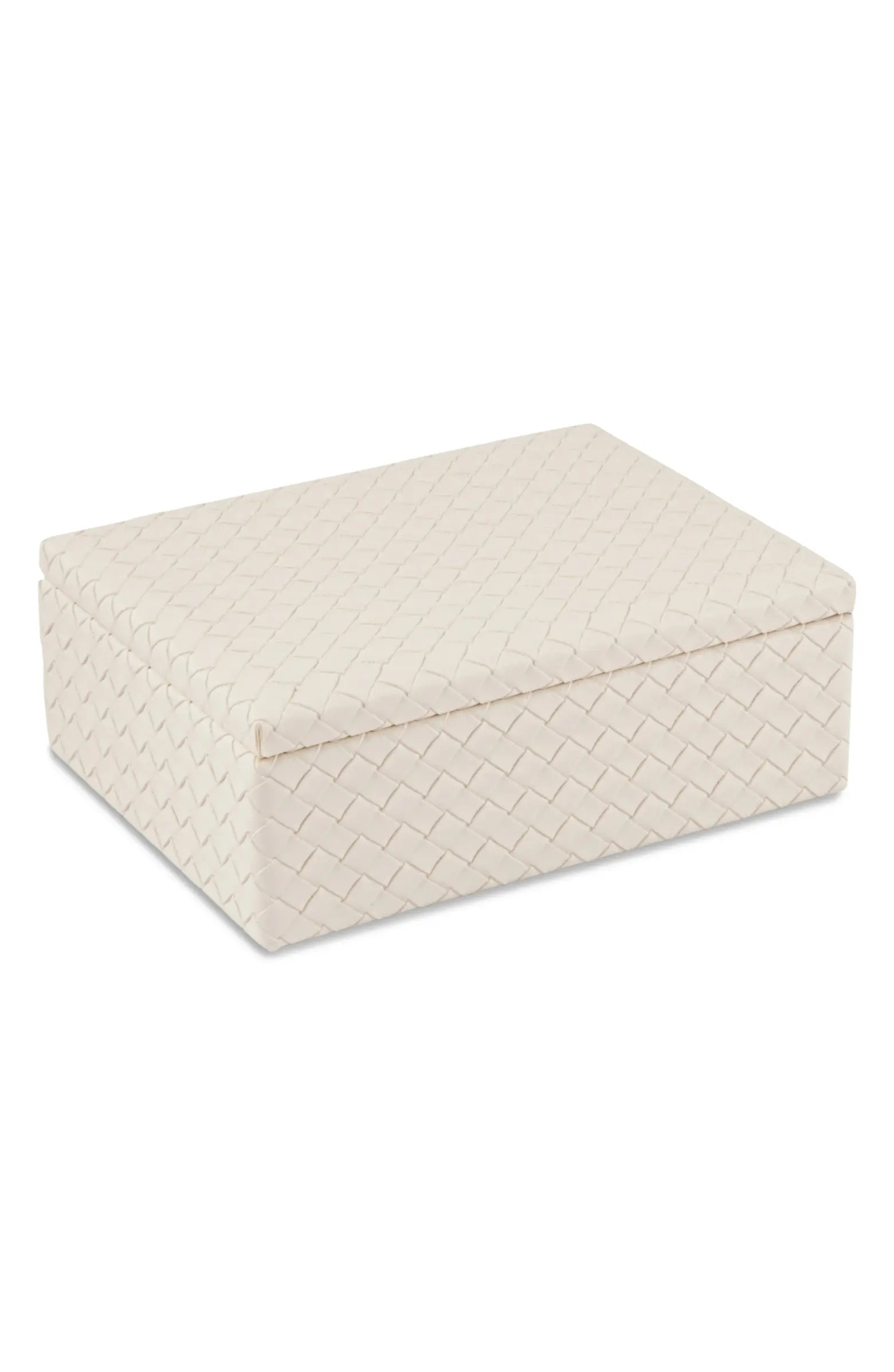 Bey-Berk Anastasia Woven Leather Trinket Box | Nordstrom | Nordstrom