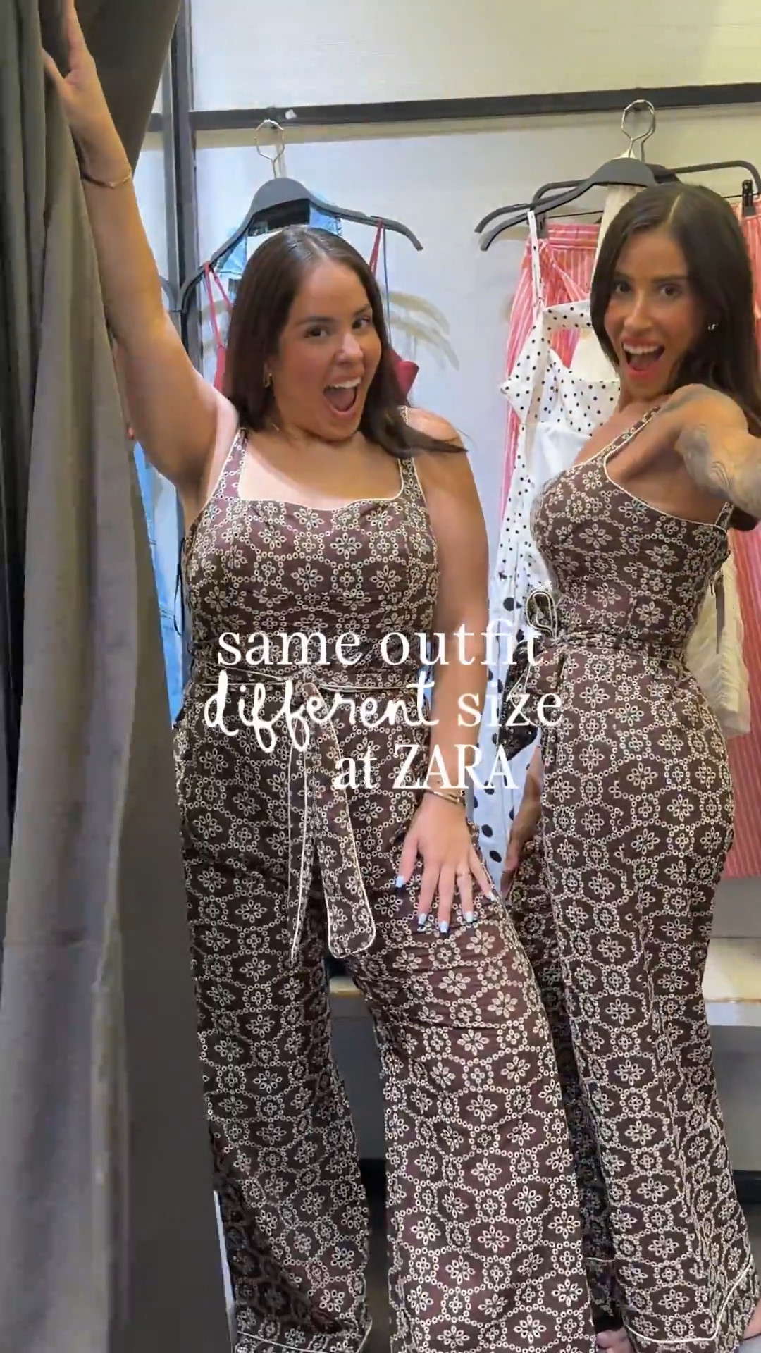 same outfit, two sizes, one fit room meltdown 😭🤍 sister edition.

#LTKgrwm #LTKootd #LTKvlog
