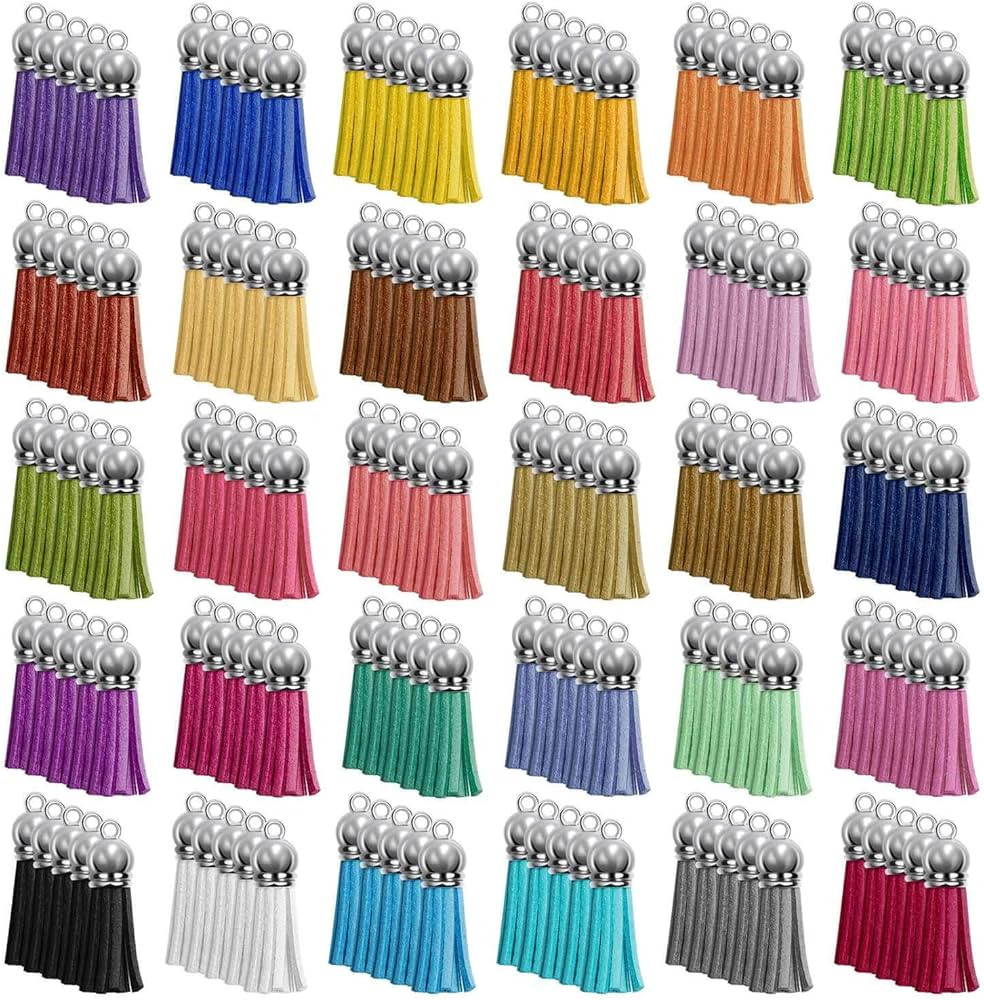 Cridoz 300pcs Tassels for Jewelry Making, Keychain Charms Bulk for Crafts, Resin Keychains, Acryl... | Amazon (US)
