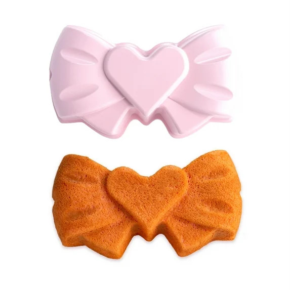 Paris Hilton Bow Shaped Cake Pan, Pink 2.5QT Nonstick Bakeware - 10 Cup Capacity, Heavy-Duty Cast... | Walmart (US)