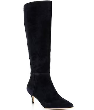 Lauren Ralph Lauren McKay Suede Kitten Heel Tall Boots | Dillard's | Dillard's