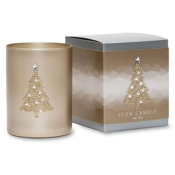 Primal Elements CIGXMAS Christmas Tree 9.5 oz. Icon Candle in Gold Glass - Walmart.com | Walmart (US)