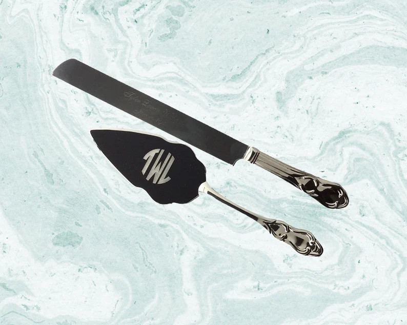 Engraved Birthday Royal Cake Server and Knife Set With Poem for Girl - Etsy | Etsy (US)