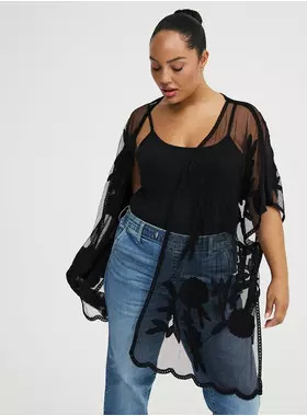 Floral Applique Ruana | Torrid (US & Canada)
