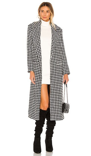 Sabra Coat in Black & White | Revolve Clothing (Global)