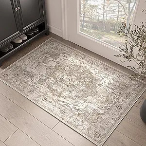 jinchan Area Rug 2x3 Washable Rug Entryway Vintage Rug Kitchen Floor Cover Traditional Rug Thin R... | Amazon (US)