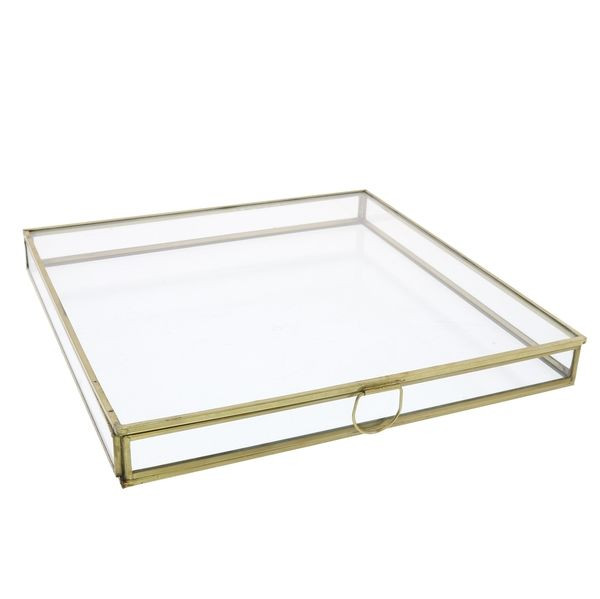 Monroe Flat Large Square Brass Box | Scout & Nimble