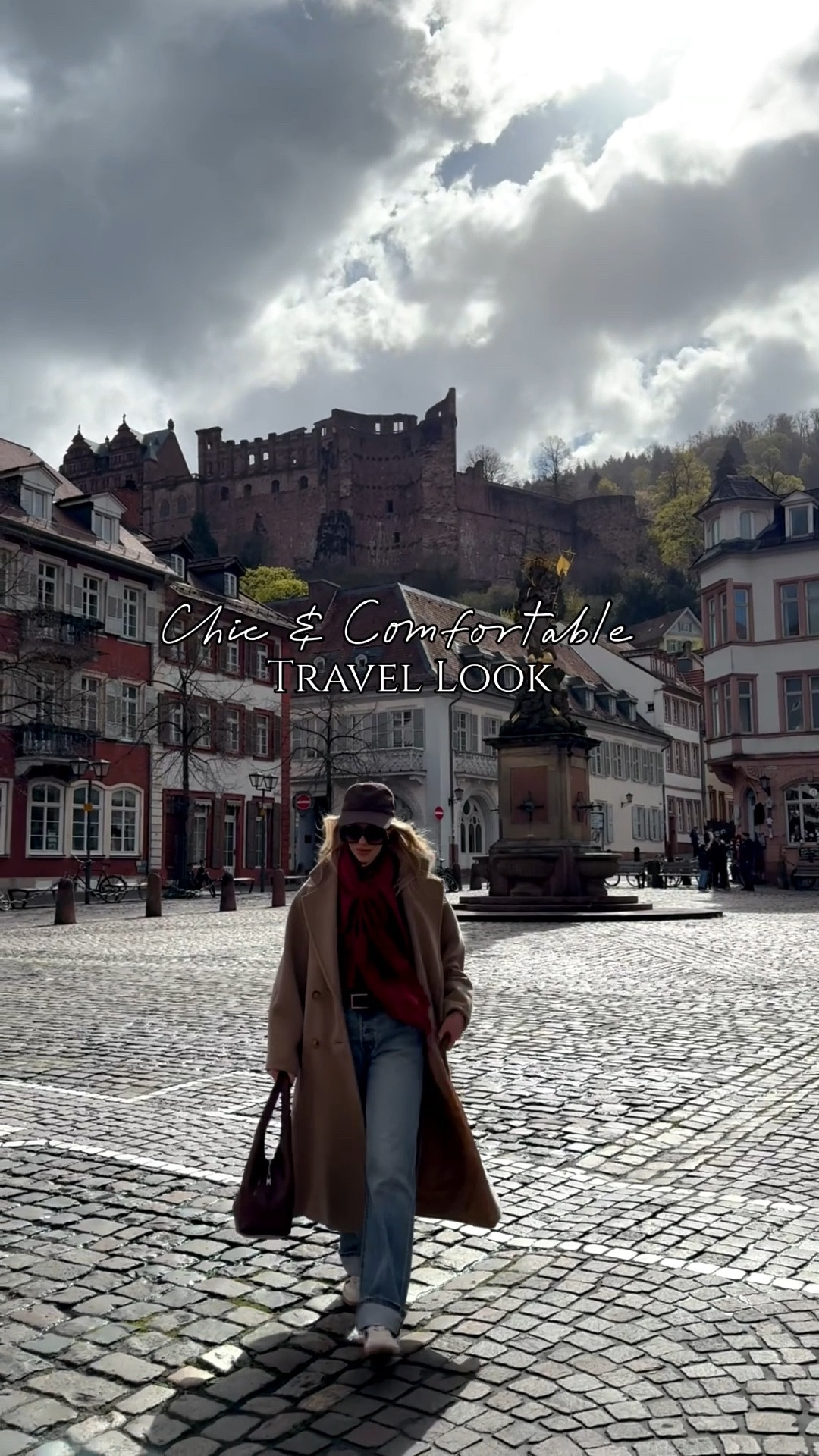 Travel outfit, spring outfits 2026, camel coat, @levi baggy 90’s jeans, Adidas Samba sneakers, casual chic outfit 

#LTKSeasonal #LTKOver40 #LTKTravel