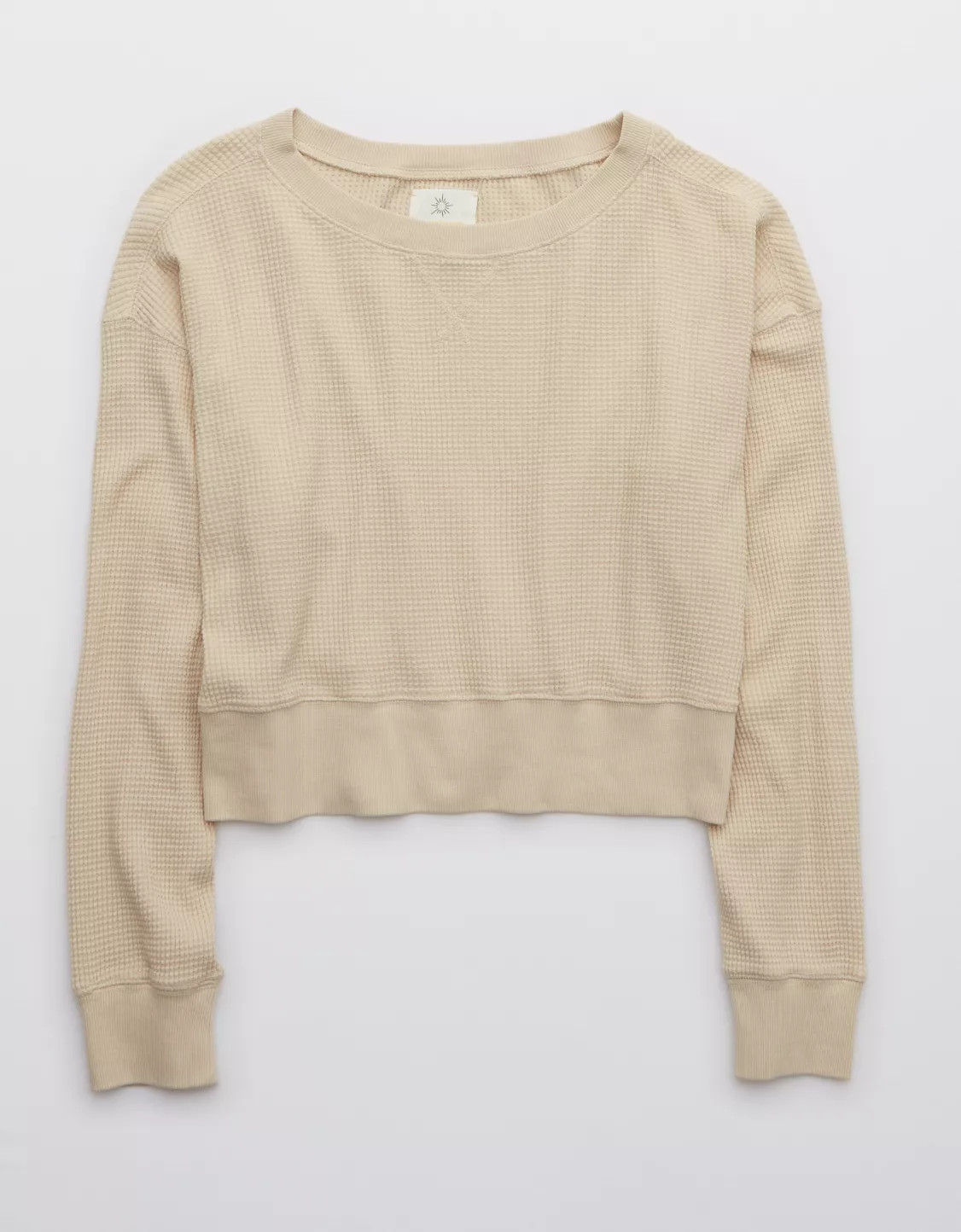OFFLINE Wow! Waffle Long Sleeve Crewneck T-Shirt | Aerie