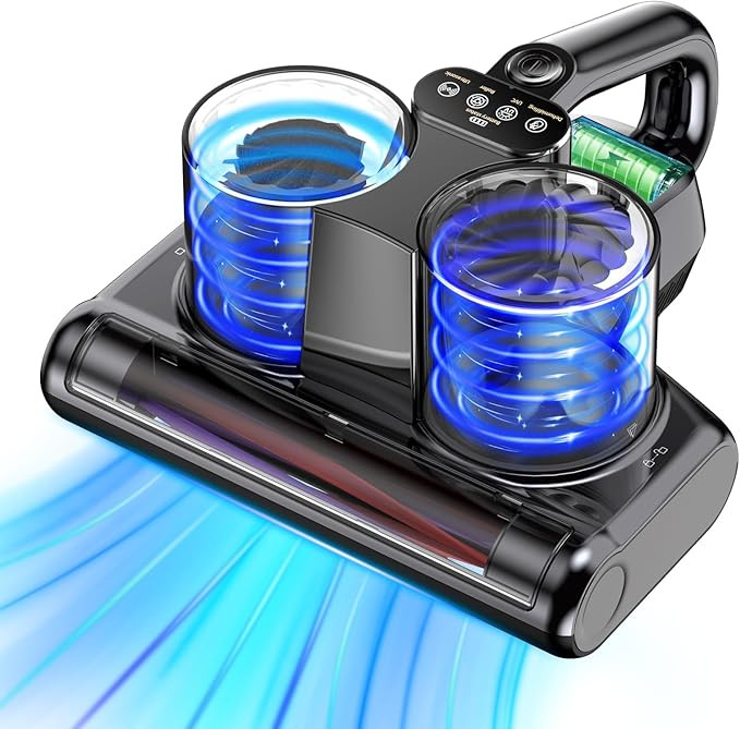 Mattress Vacuum Cleaner Cordless Bed Vacuum with 16Kpa Suction 253.7nm UV-C Light, Ultrasonic Tec... | Amazon (US)