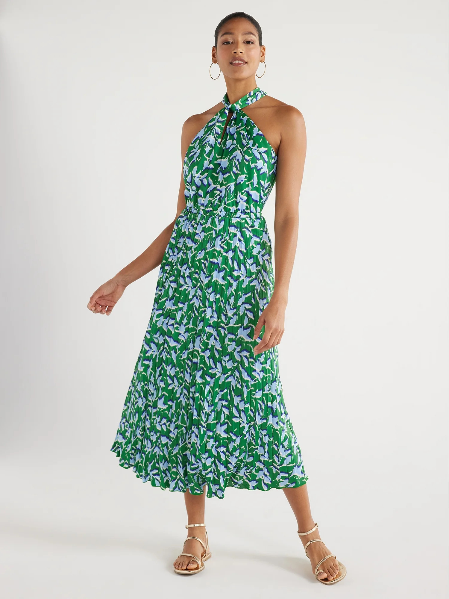 Scoop Women’s Wow Halter Neck Dress, Sizes XS-XXL | Walmart (US)