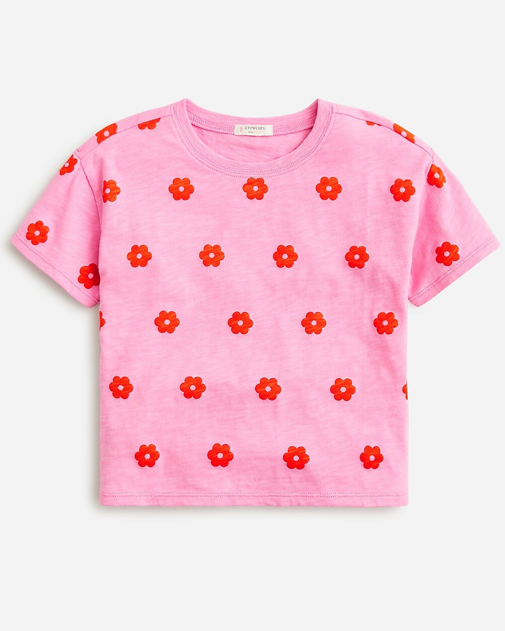 Girls' cropped floral-print T-shirt | J. Crew US