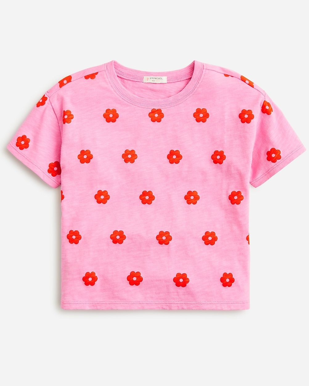 Girls' cropped floral-print T-shirt | J.Crew US