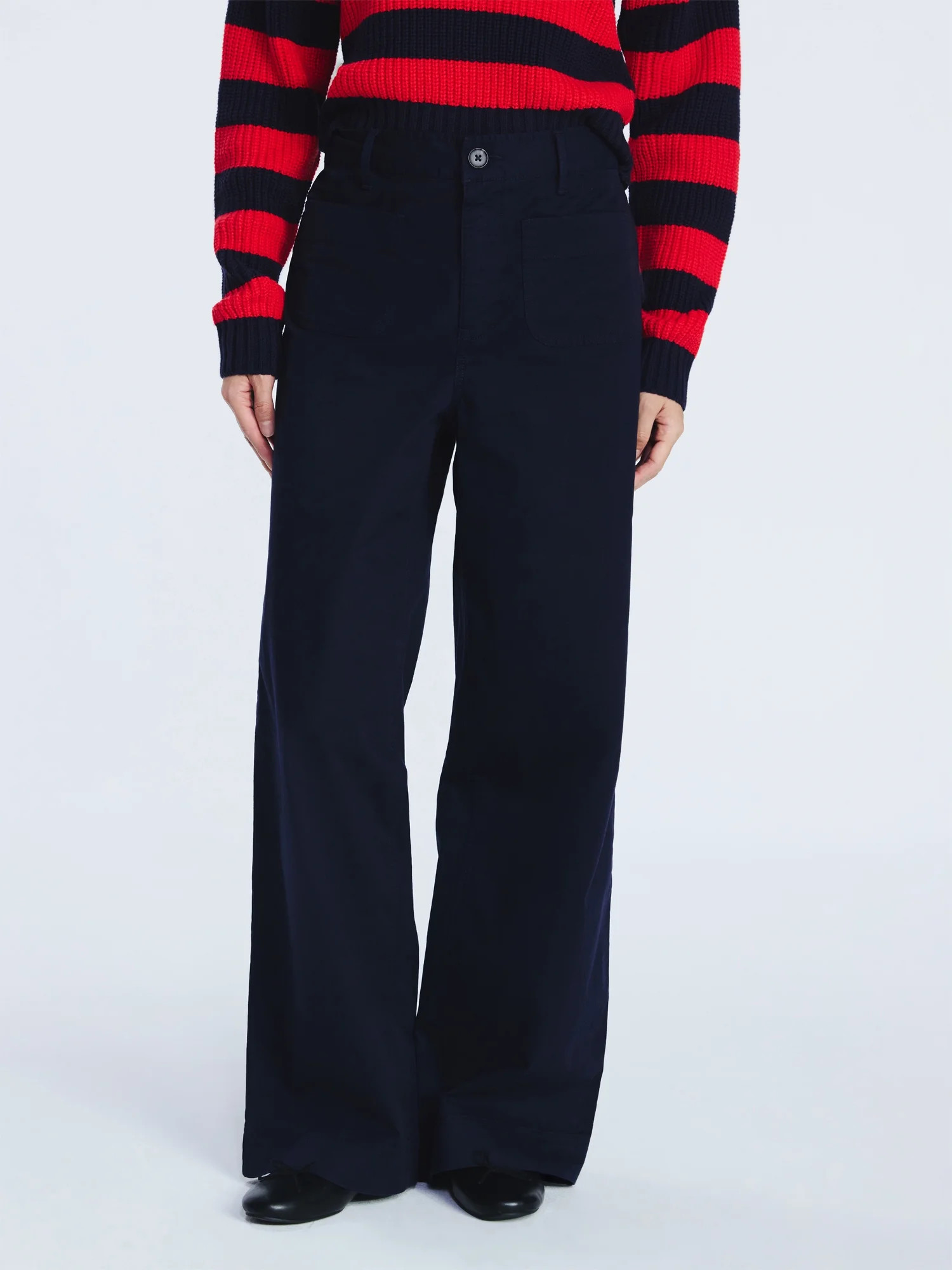 Free Assembly Women's and Women's Plus Patch Pocket Wide Leg Pants, 30”, 32” and 34” Inseam... | Walmart (US)