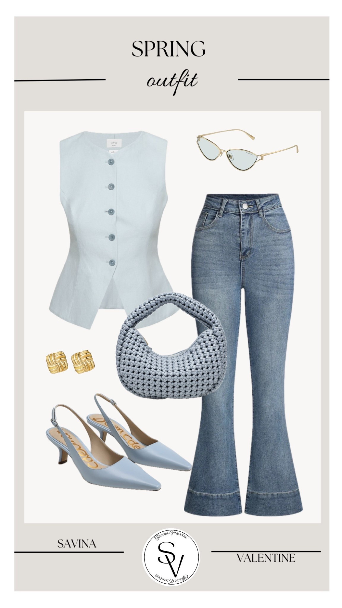 Bag is Verano Hill not on LTK 


Tags 

Spring fashion outfit, pasta, blue light, blue, baby blue button down vest, denim, easy outfit, Aritzia sale, kitten, heel pointed gold, jewelry woven bag bottega Venetta dupe teal green aqua 

#LTKFindsUnder100 #LTKSeasonal #LTKSaleAlert