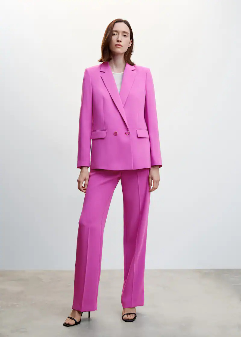 Suit blazer with buttons  -  Women | Mango USA | MANGO (US)