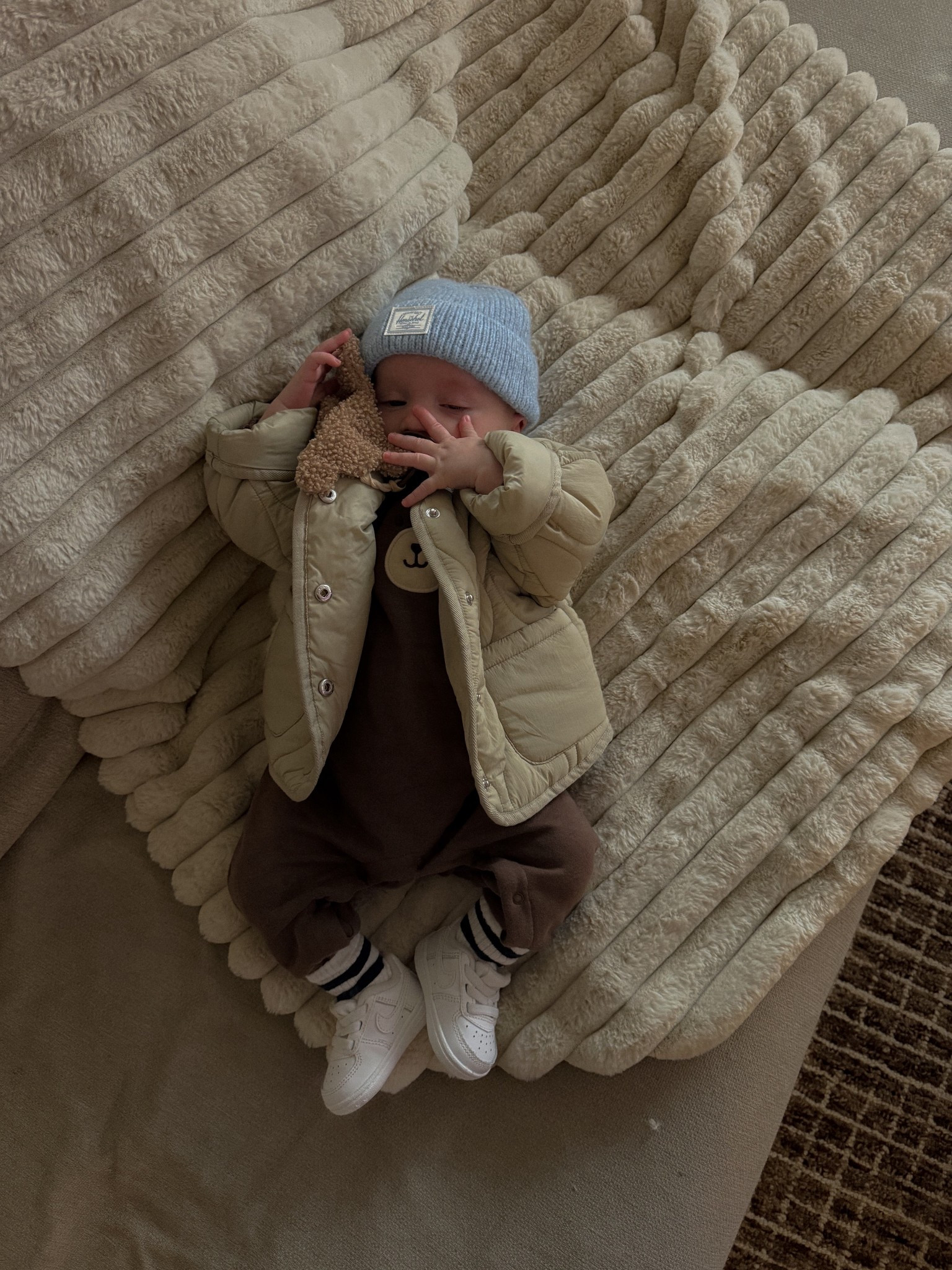 Baby boy outfit. 
Hat is Hershel 