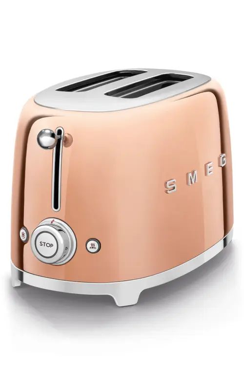 smeg 50s Retro Style Two-Slice Toaster in Rose Gold at Nordstrom | Nordstrom