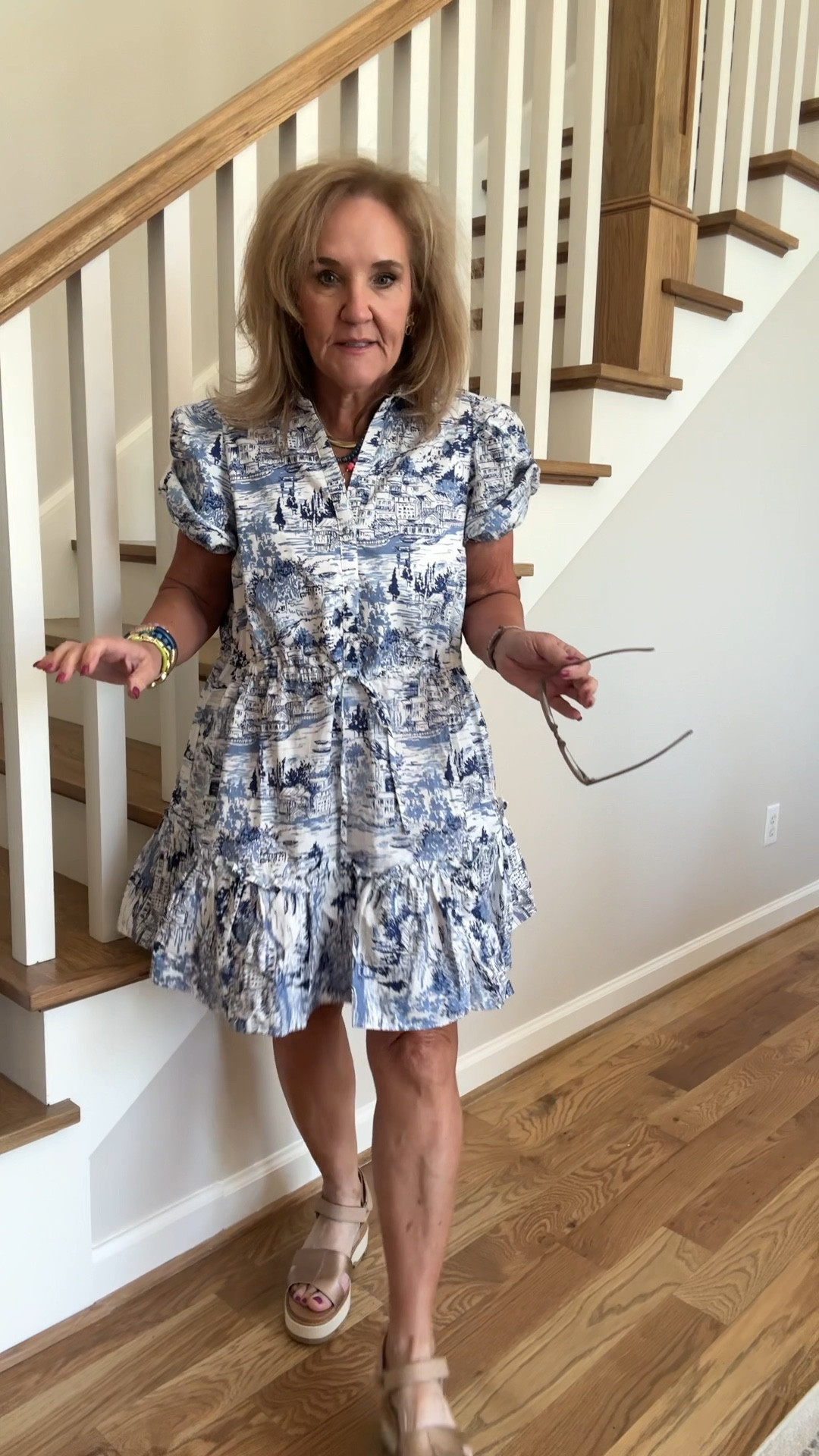 Avara dress. Love the print. Size medium. 15% off code NANETTE15

These sandals are super comfy and sturdy! And discounted! 

Rack score blue white dress Allie Bess 

#LTKWatchNow #LTKOver40 #LTKFindsUnder100