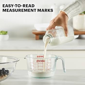 Pyrex Essentials (3-Pack) Glass Measuring Cups Set (1, 2 & 4 Cup) | Amazon (US)