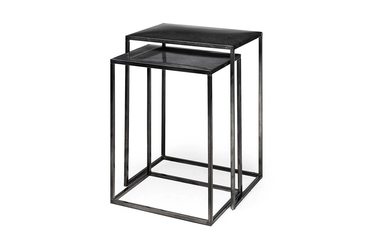 Mercana Kasey Galvanized Metal Nesting Accent Tables (Set of 2) | Ashley Homestore