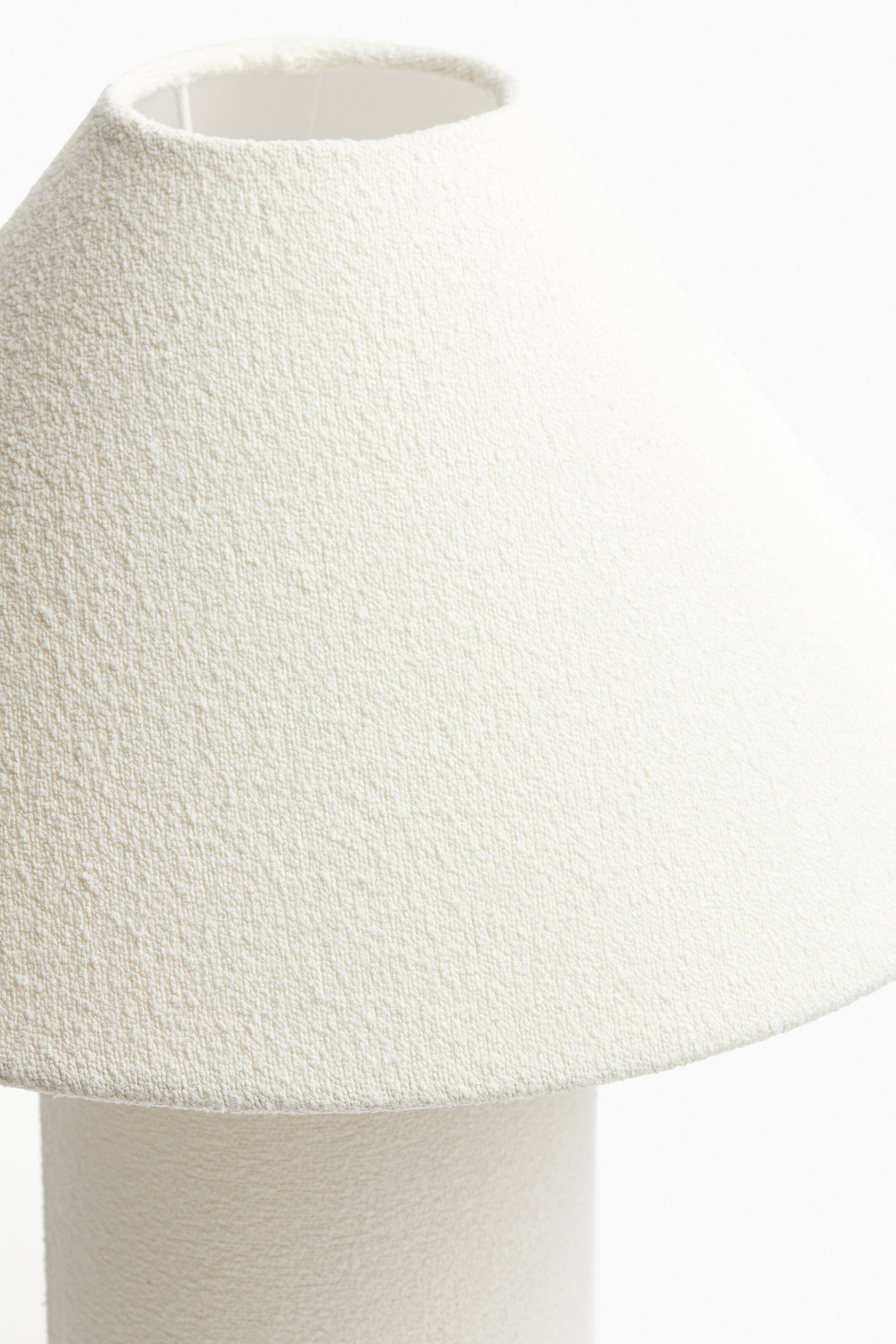 White Bouclé-weave table lamp at H&M Home | H&M CA | H&M (US + CA)