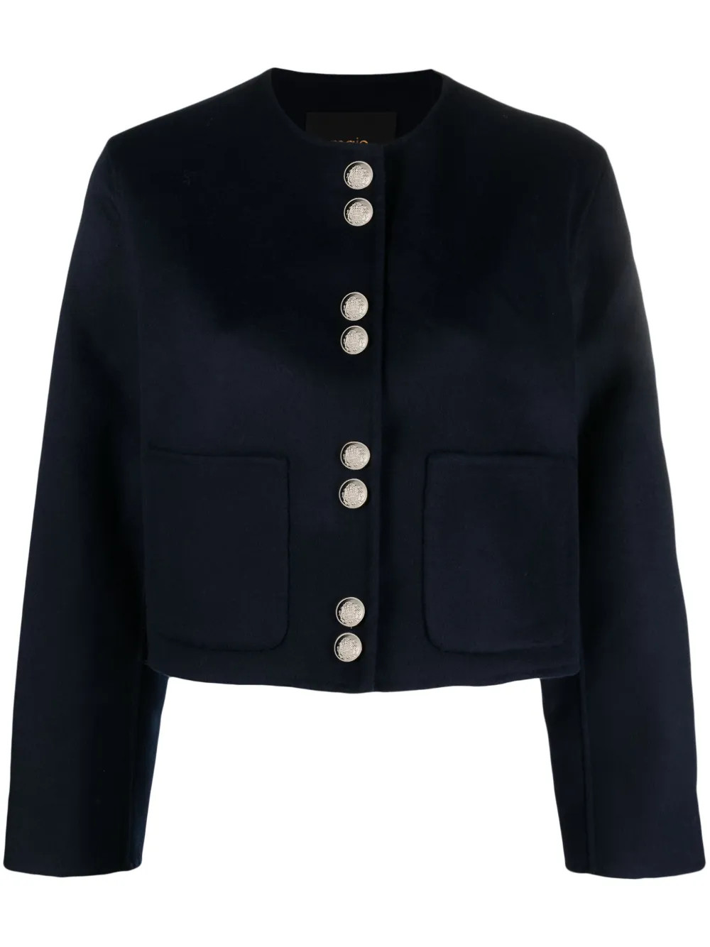 Maje Knit Cropped Jacket - Farfetch | Farfetch Global