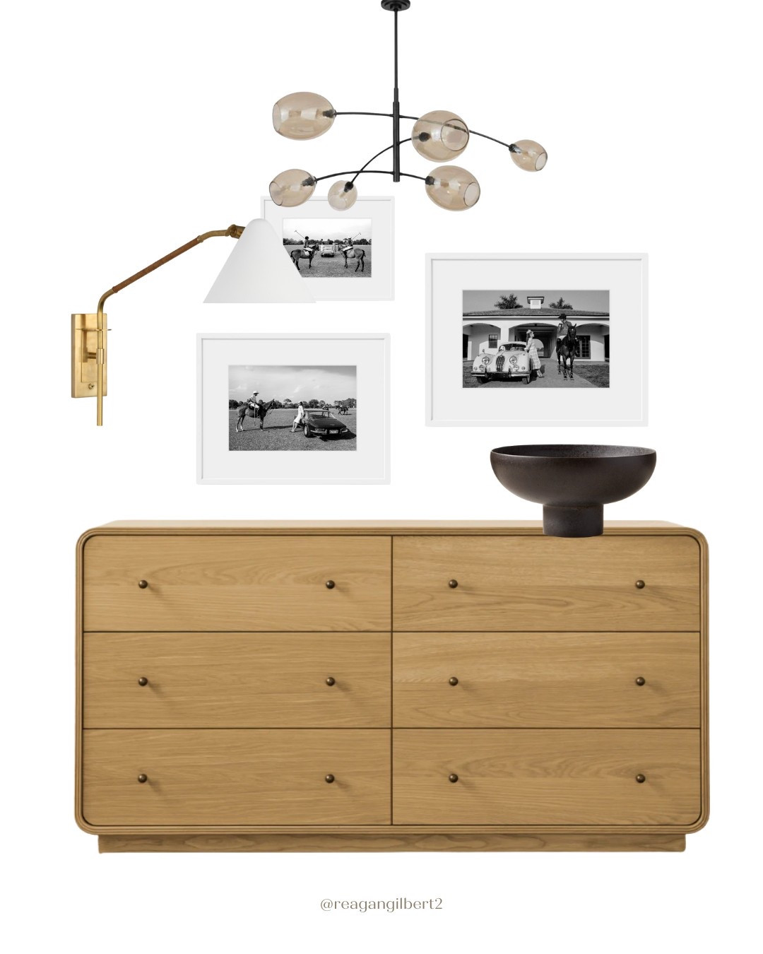 another studio mcgee dresser style - affordable, perfect for a kids room! love the wood & black and white photos ✨#interiors #dresser #homeinspo 

#LTKWatchNow #LTKFindsUnder50 #LTKHome