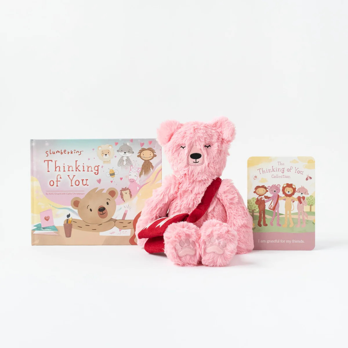 Peony Honey Bear Kin with Mail Bag | Slumberkins